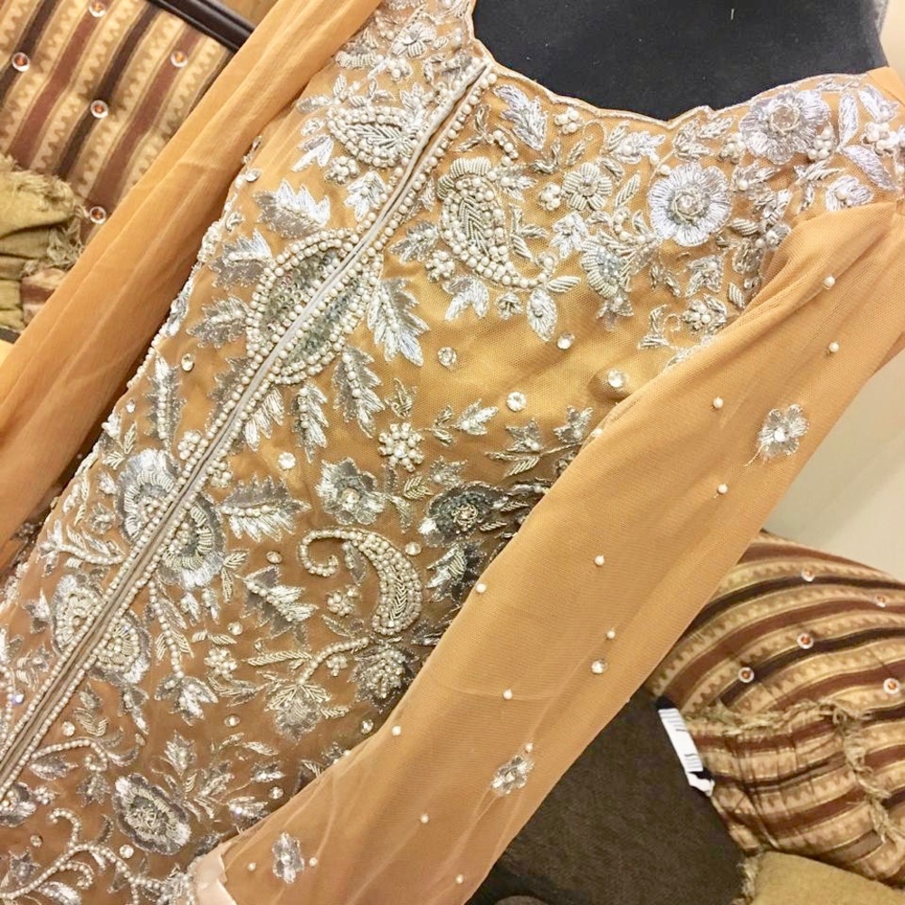 Pakistani Indian silver handwork maxi anarkali ✨